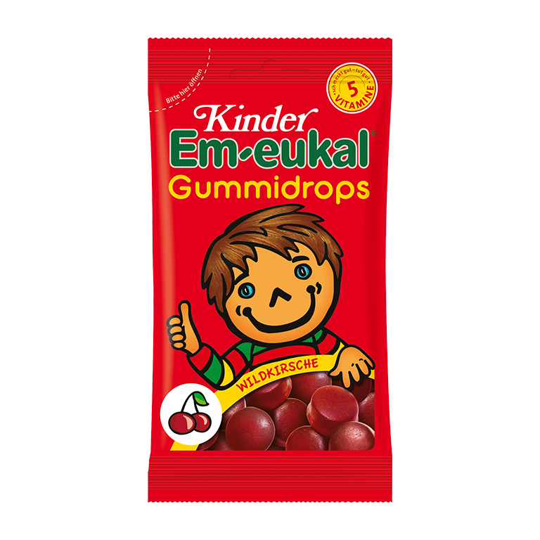 Em-Eukal Gummidrops zuckerhaltig Kinder Wildkirsche