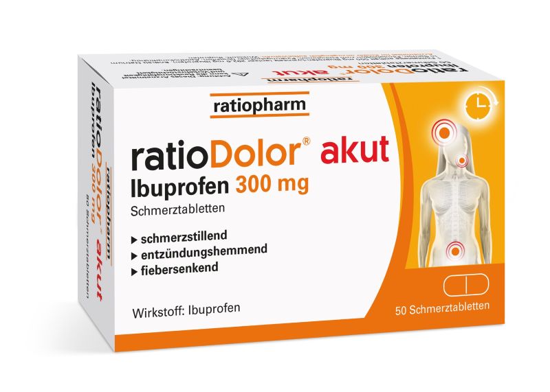 ratioDolor akut Ibuprofen 300 mg Schmerztabletten