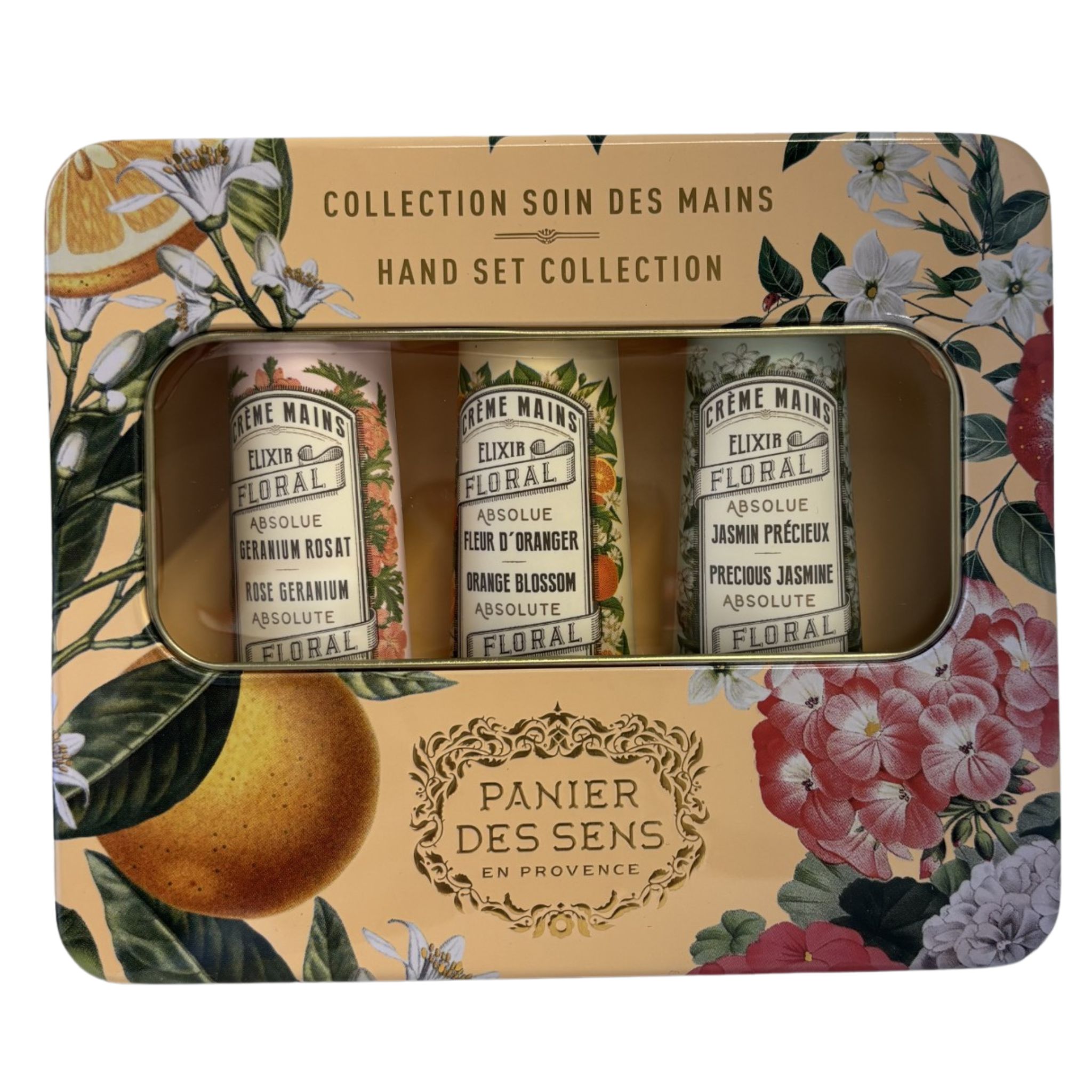 Panier des Sens Mini Handcreme 3er Set (Rosengeranie Orangenblüte Jasmin)