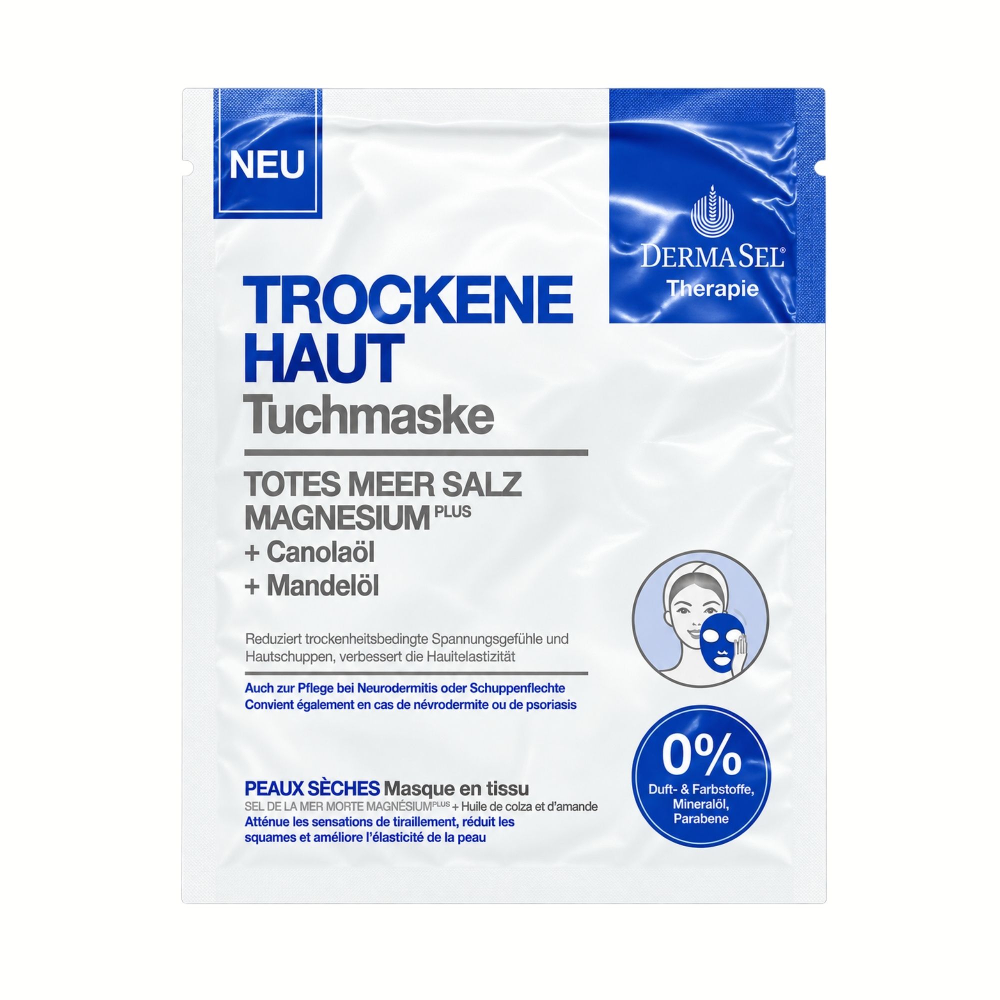 Dermasel Therapie Trockene Haut Tuchmaske