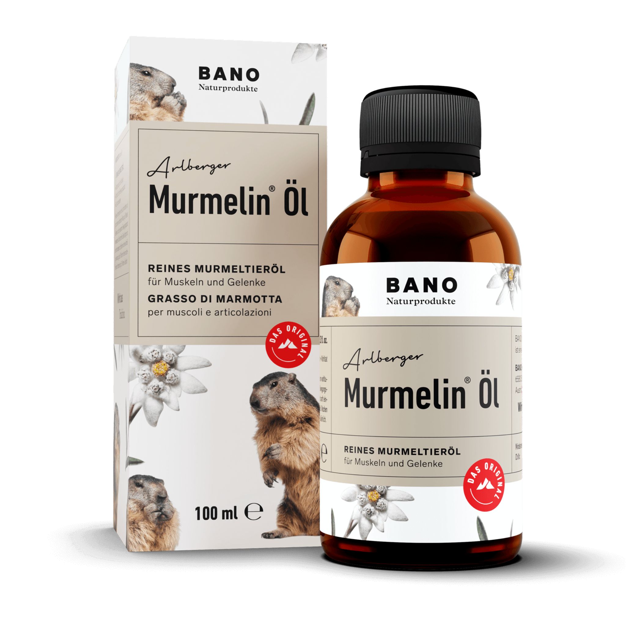 MURMELIN® ÖL, REINES MURMELTIERÖL 100ml