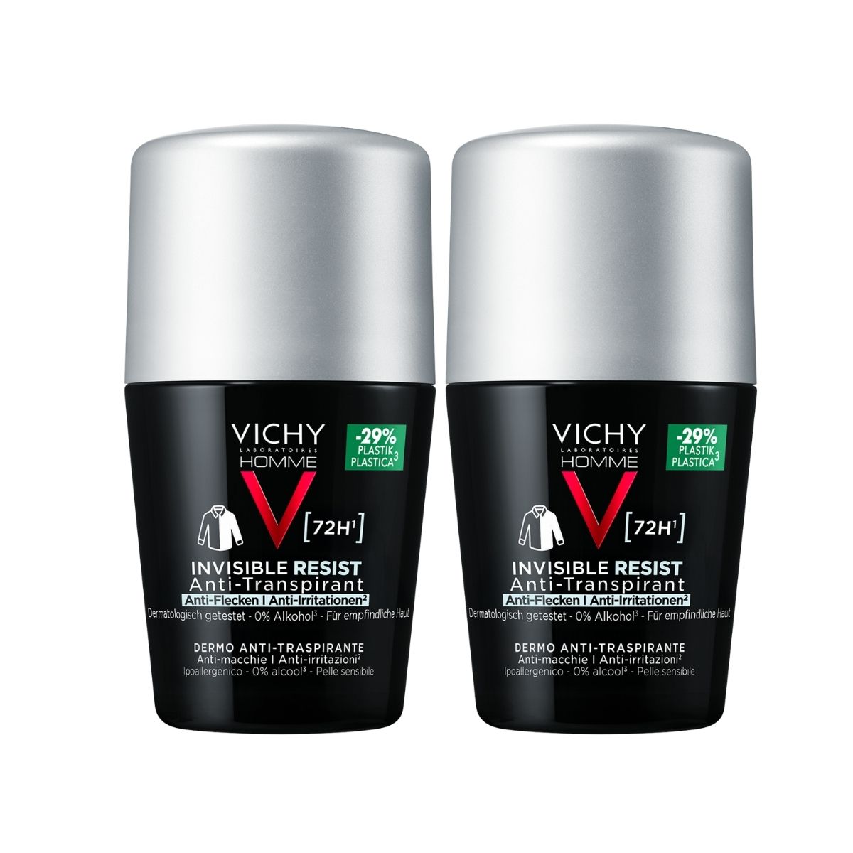 VICHY Homme Deo Roll-on 72h Anti-Flecken Doppelpackung