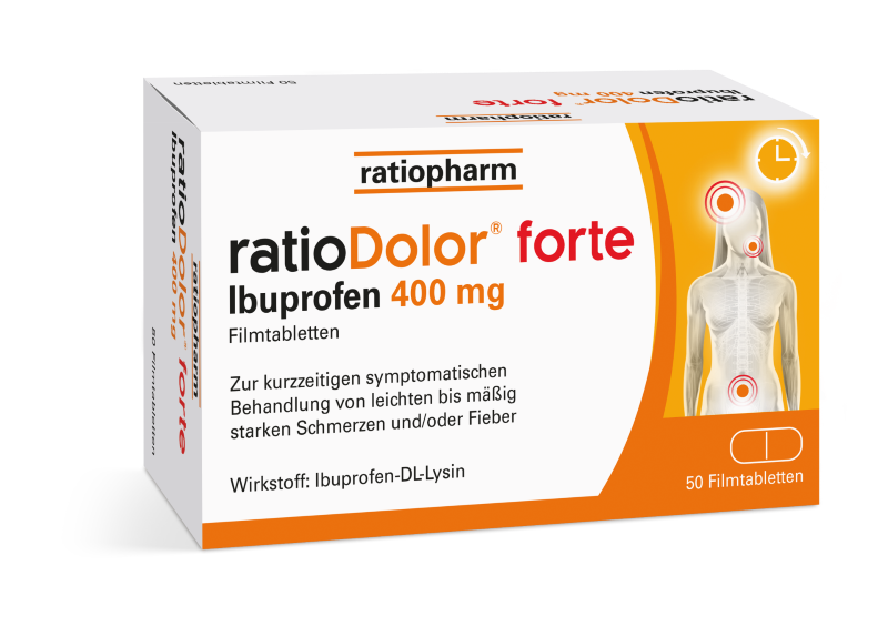 ratioDolor Ibuprofen 400 mg Filmtabletten