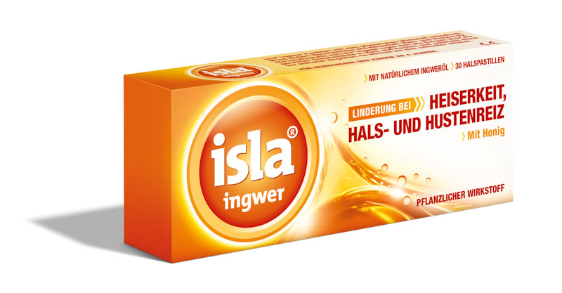 Isla Pastillen Isla Ingwer + Honig Pastillen 30 Stück