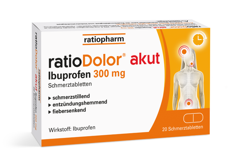 ratioDolor akut Ibuprofen 300 mg Schmerztabletten