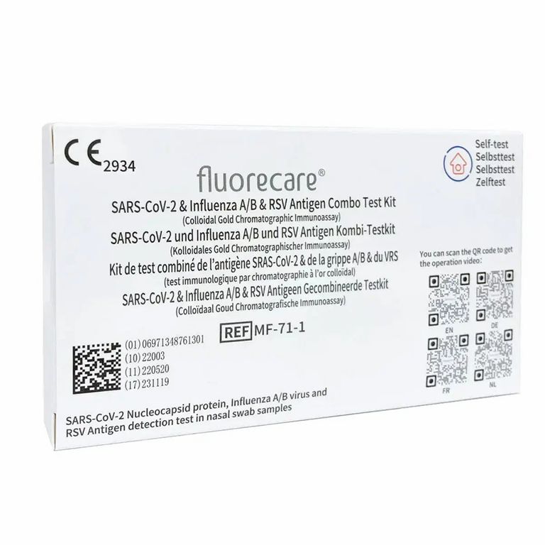 Covid Influenza A/B RSV Fluorecare 4er-Schnelltest
