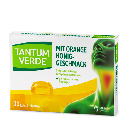 Tantum Verde 3 mg – Pastillen mit Honig- und Orangengeschmack