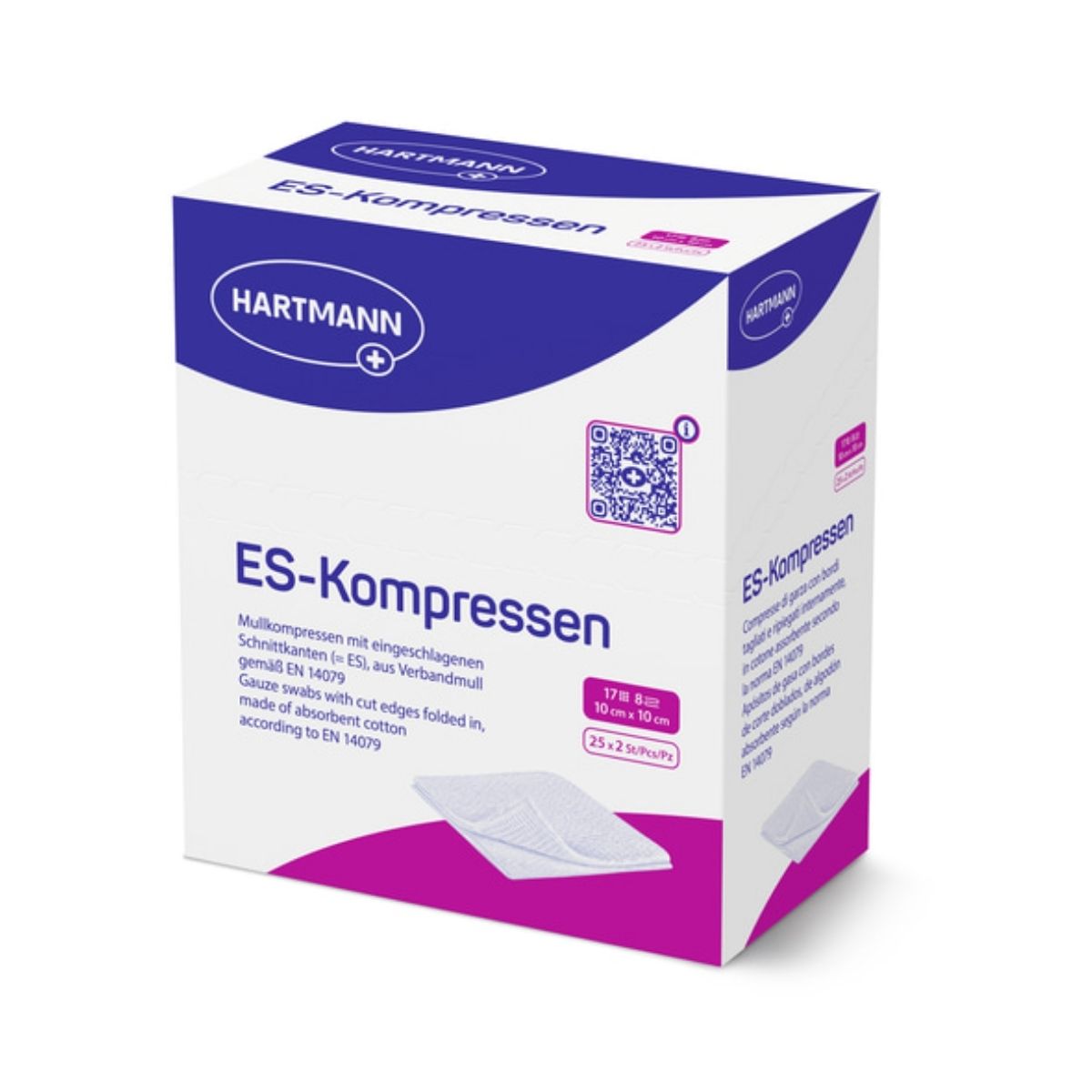 Hartmann ES-Kompressen 10x10 cm, 8fach; steril, eingesiegelt in Peelpackung