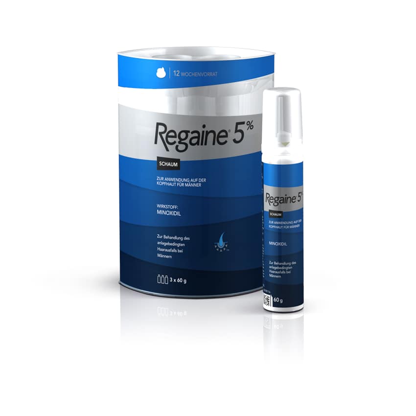Regaine 5 % Schaum zur Anwendung auf der Kopfhaut