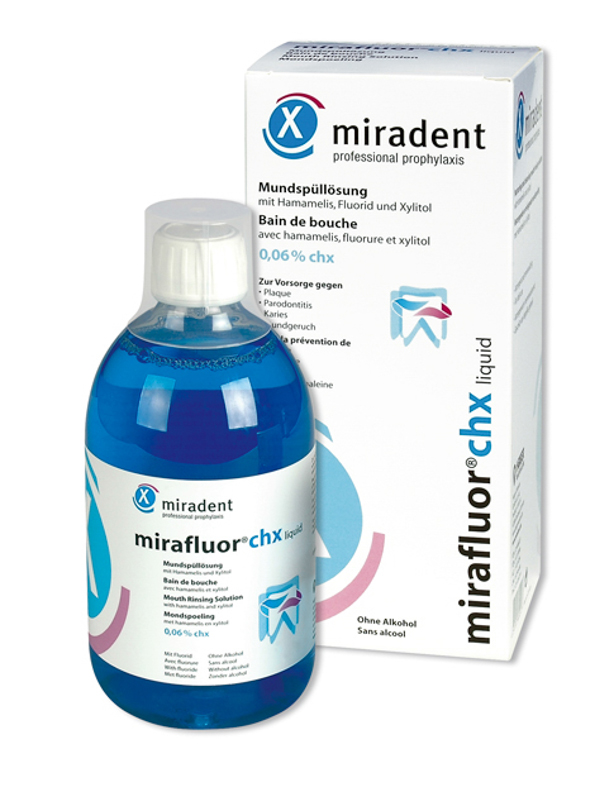 miradent MIRAFLUOR CHX MUNDSPÜLLÖSUNG