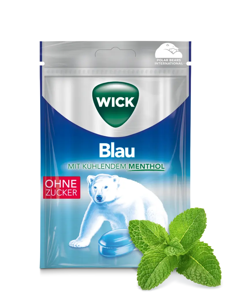 WICK Hustenbonbons Blau ohne Zucker