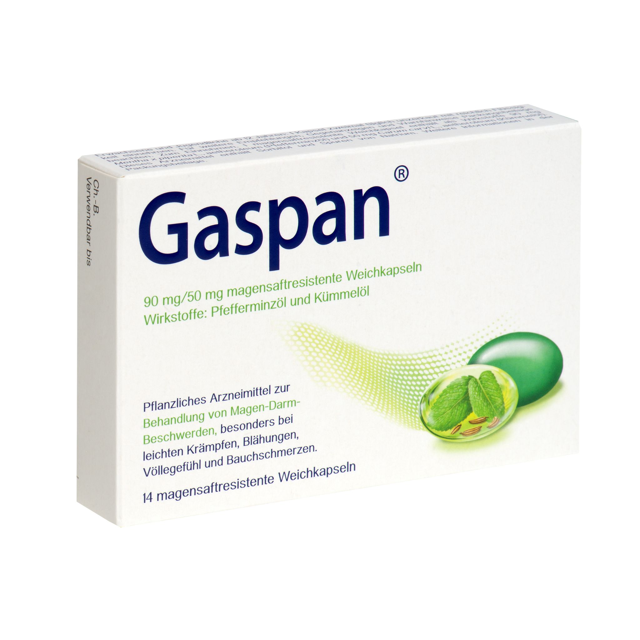 Gaspan 90 mg/50 mg magensaftresistente Weichkapseln