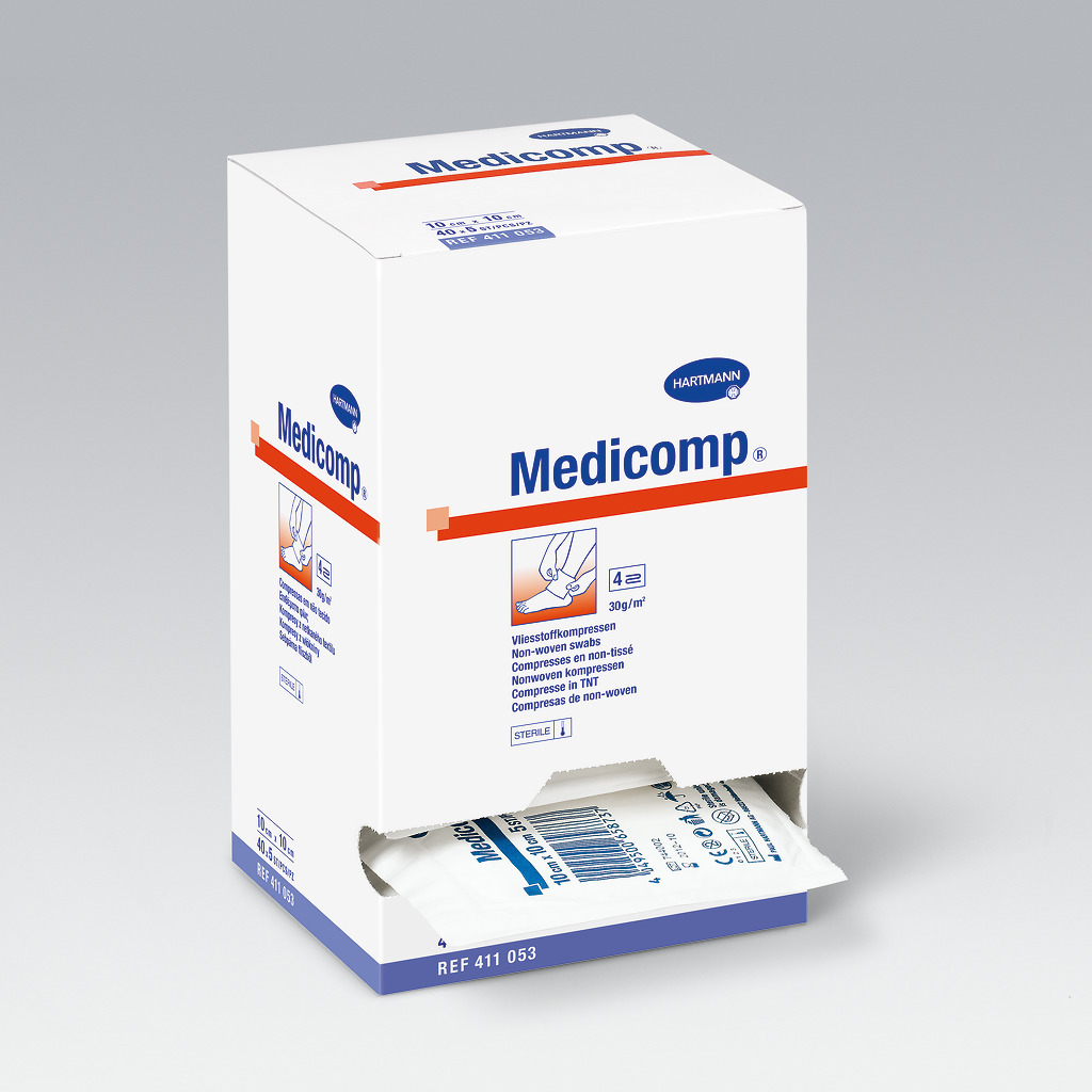 Hartmann Medicomp&reg; extra 5x5 cm, 6fach, unsteril, in Papierbeuteln