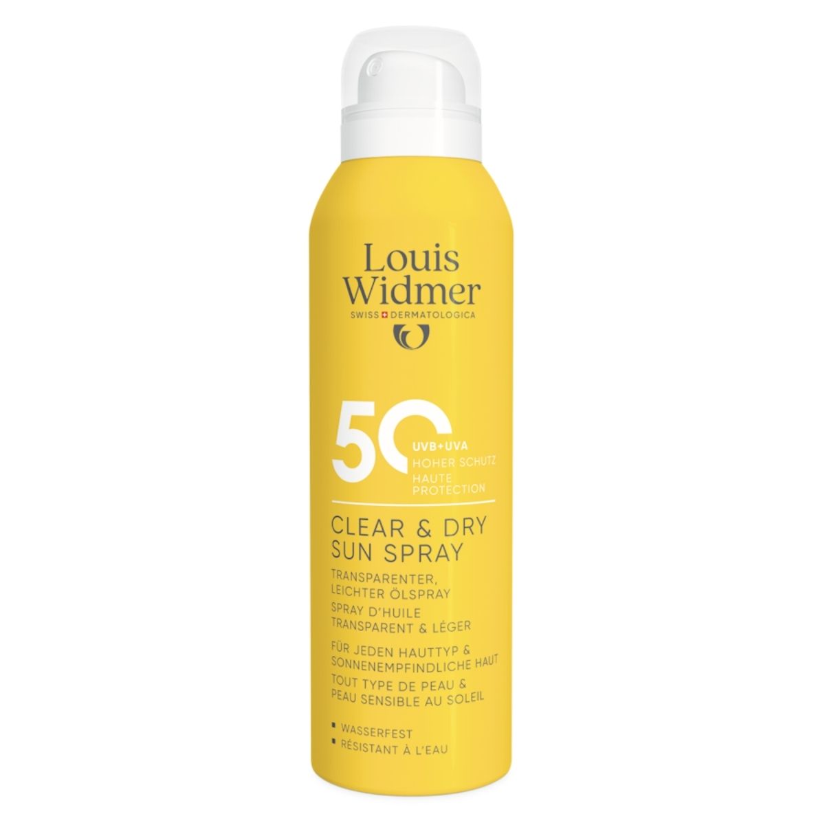 Louis Widmer suncare Clear & Dry Sun Spray 50 - Transparenter, leichter Ölspray - leicht parfümiert