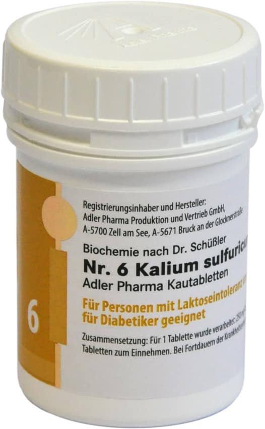 Schüssler Salz Nr. 6 Kalium sulfuricum Kautabletten