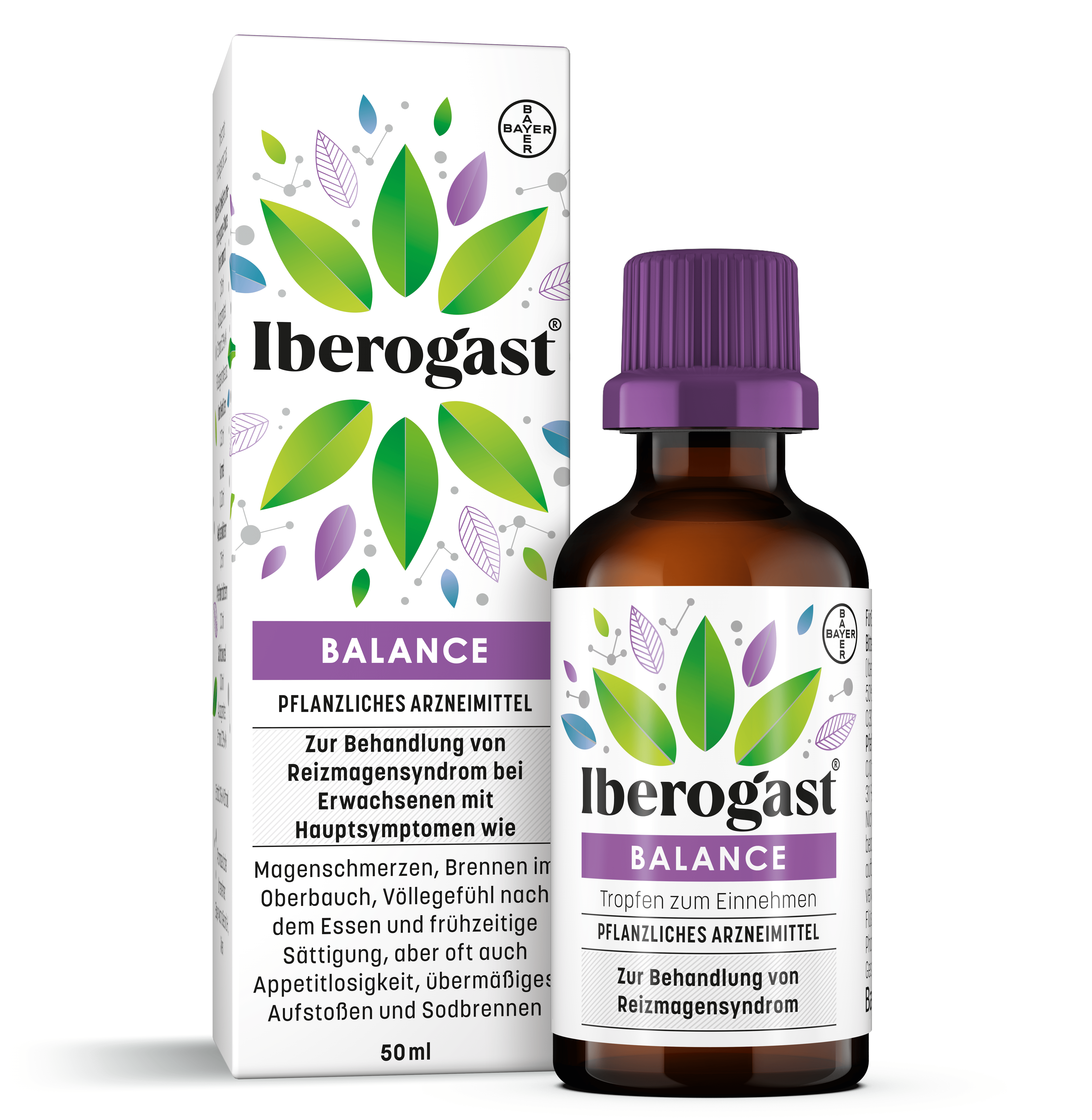 iberogastr_50ml_packung_mit_flasche Iberogast® BALANCE Tropfen zum Einnehmen