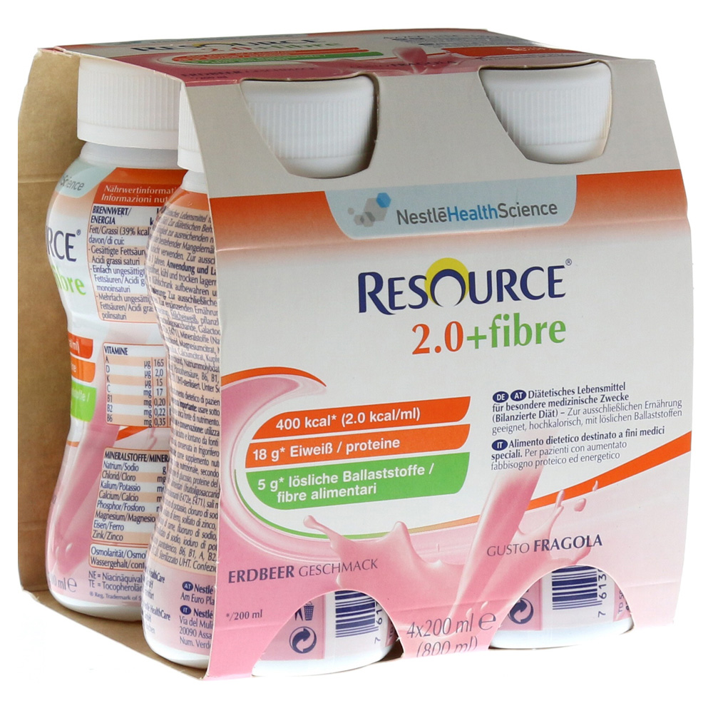 3835656 Resource® 2.0+fibre Erdbeer 24x200ml
