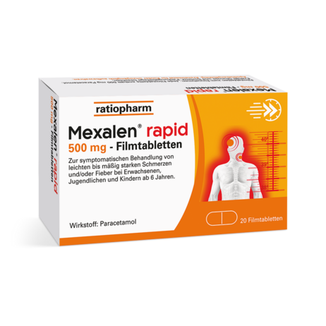 Mexalen rapid 500 mg - Tabletten  Mexalen rapid 500 mg - Tabletten