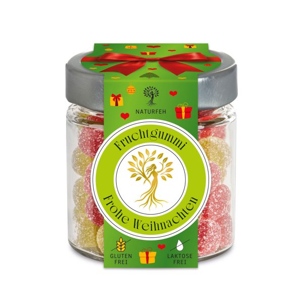 Fruchtgummi Glas Frohe Weihnachten