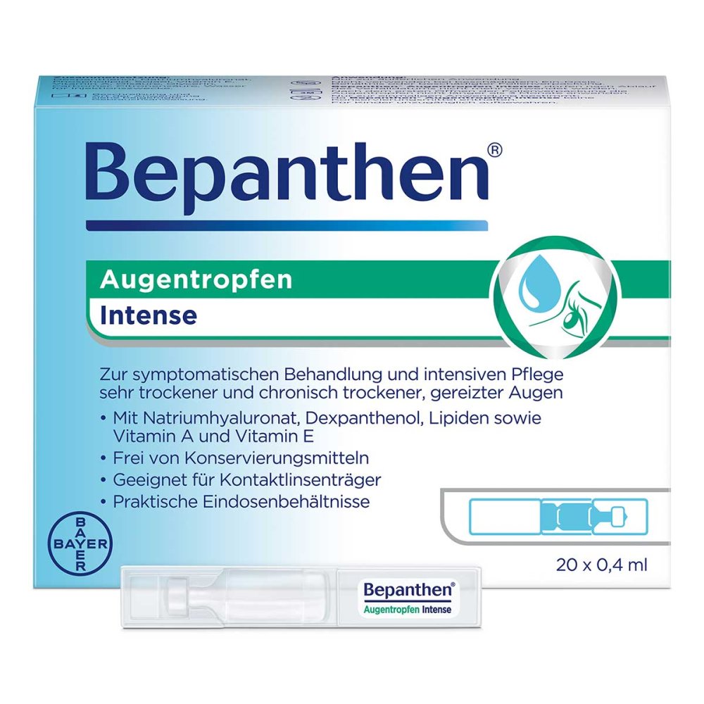Bepanthen® Augentropfen Intense Einzeldosen Bepanthen® Augentropfen Intense Einzeldosen