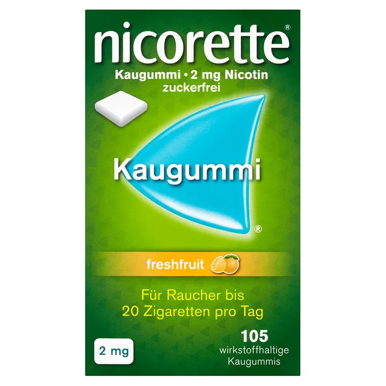 Nicorette Freshfruit 2 mg - Kaugummi zur Raucherentwöhnung Nicorette Freshfruit 2 mg - Kaugummi zur Raucherentwöhnung