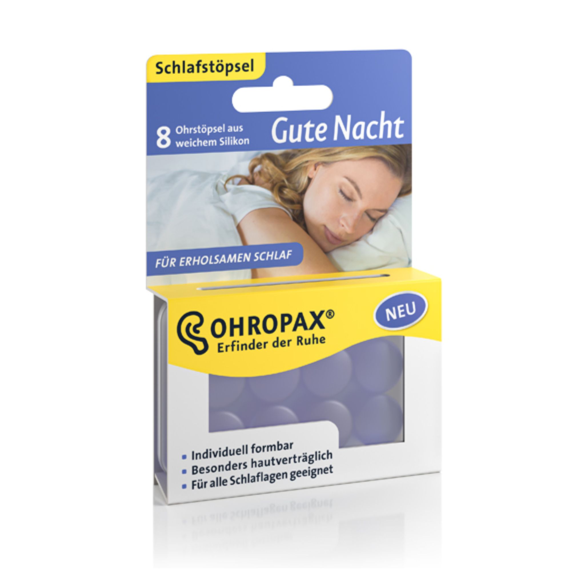 Ohropax Schlafstöpsel Silikon lav.