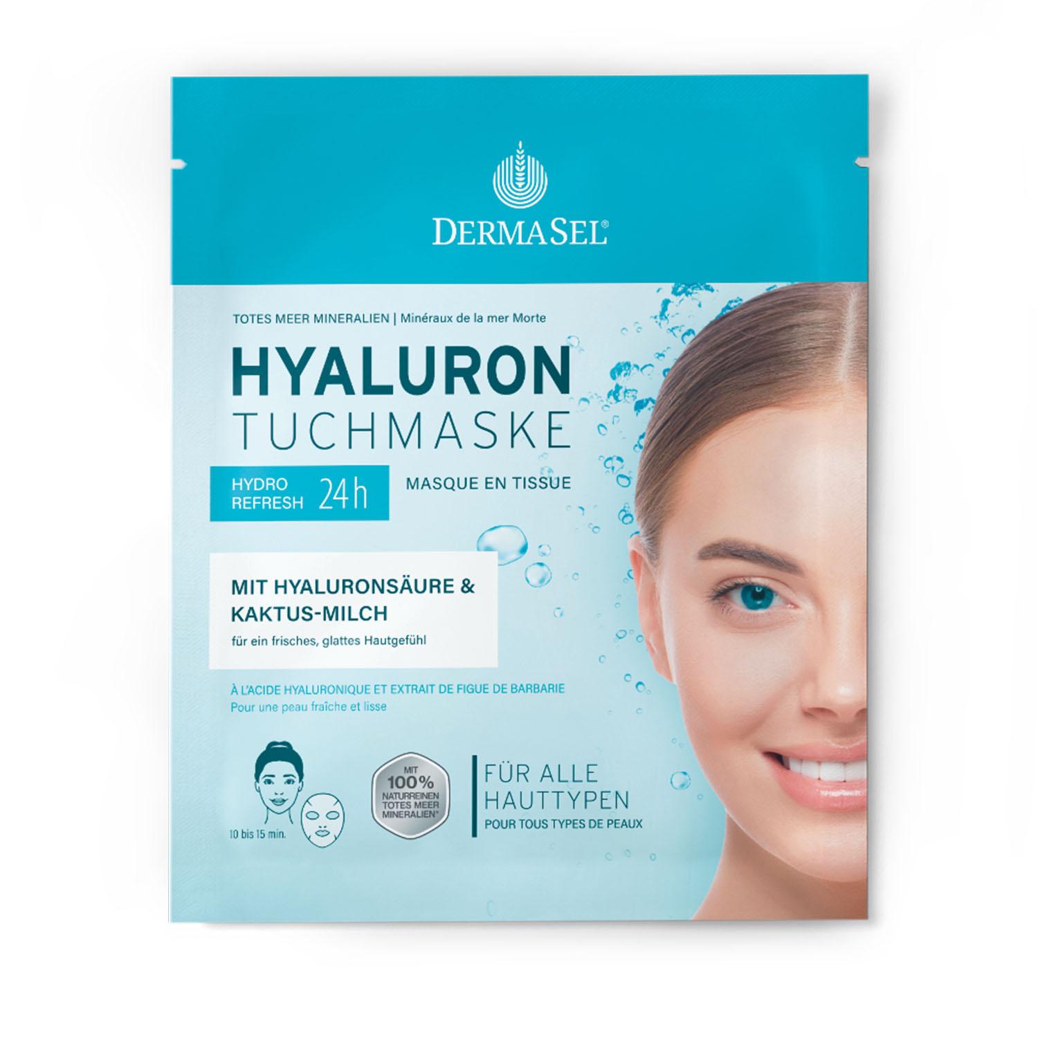 DermaSel-Totes-Meer-Mineralien-Hyaluron-Tuchmaske Dermasel Hyaluron Tuchmaske