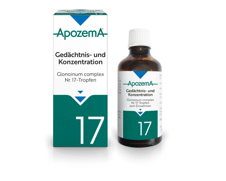 Apozema® Nr. 17 Gedächtnis- und Konzentrations-Tropfen Apozema® Nr. 17 Gedächtnis- und Konzentrations-Tropfen