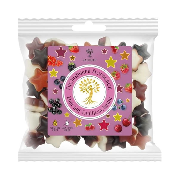 Fruchtgummi Zimt auf Vanilleschaum