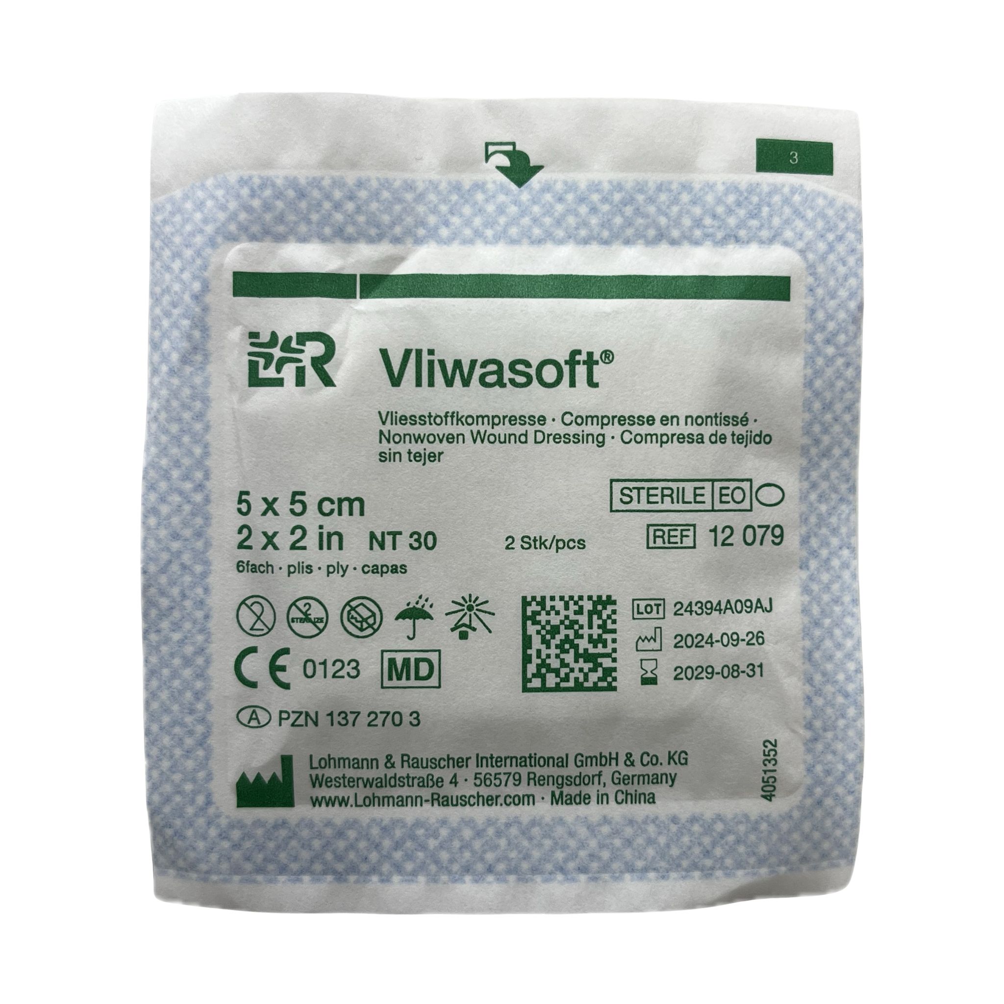 Vliwasoft Vlieskompressen 6 fach steril 5cm x 5cm