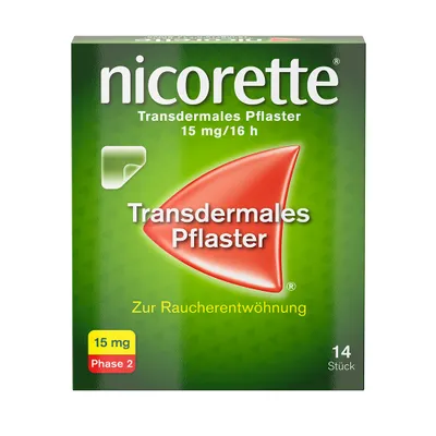 Nicorette  15 mg/16 h - transdermales Pflaster Nicorette  15 mg/16 h - transdermales Pflaster