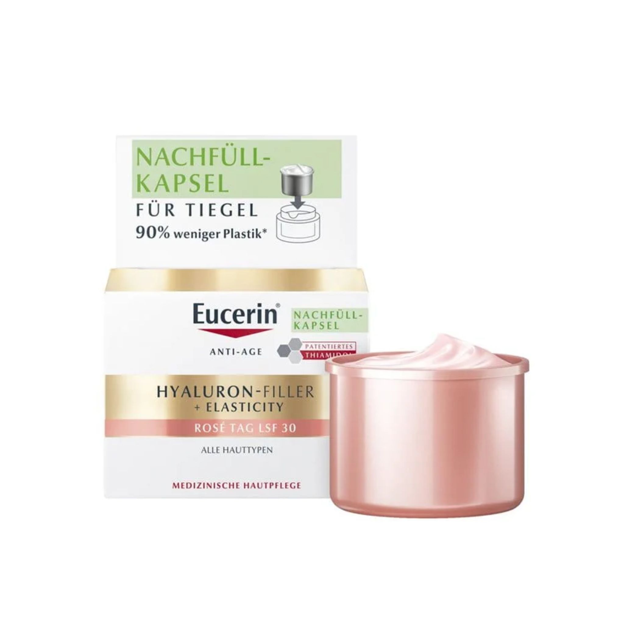 Eucerin Hyaluron-Filler + Elasticity Tagespflege Rosé LSF 30 Nachfüllkapsel