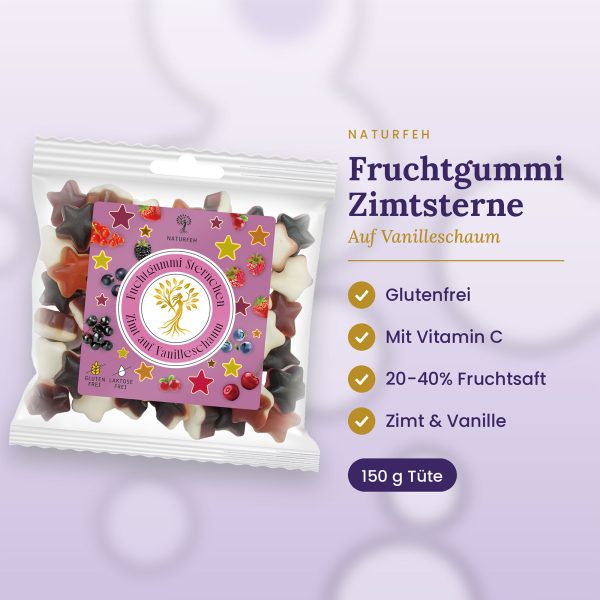 Fruchtgummi Zimt auf Vanilleschaum