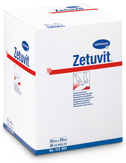 Hartmann Zetuvit&reg; 10x20 cm, steril, einzeln eingesiegelt