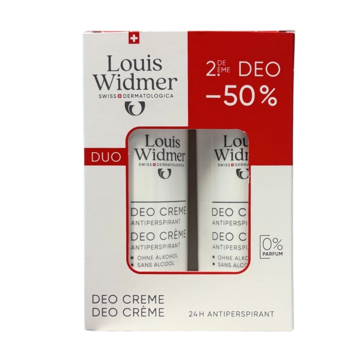 Louis Widmer Bodycare Deo Creme Antiperspirant ohne Parfum Doppelpackung