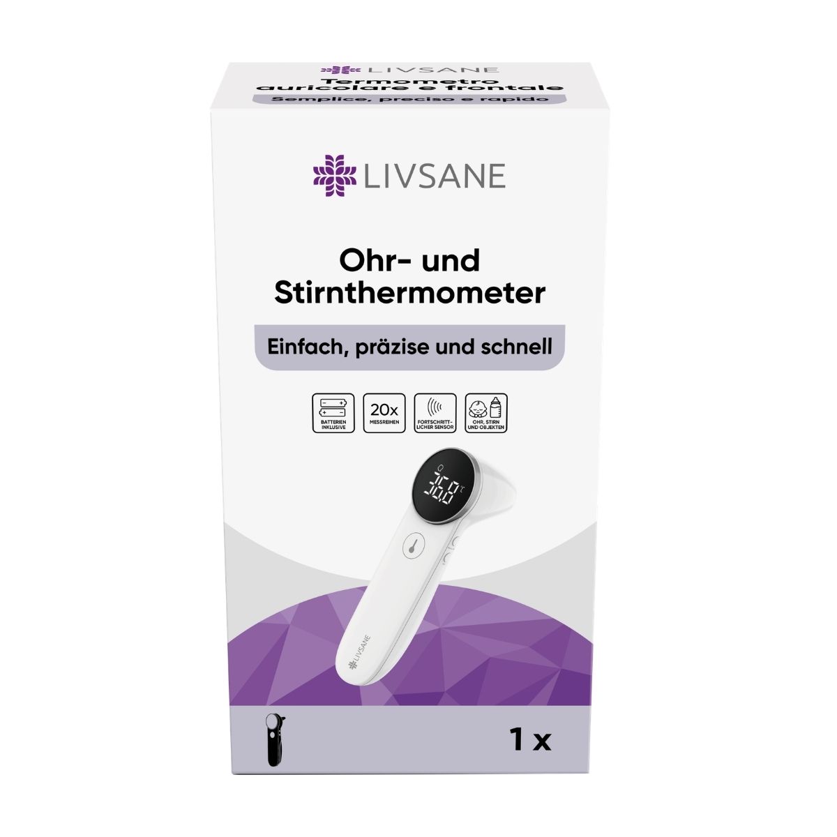 Livsane Ohr-Stirnthermometer