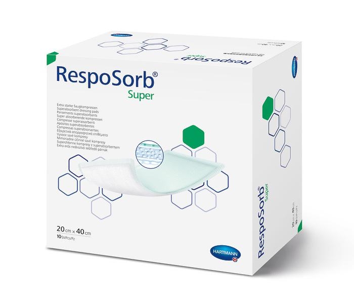 Hartmann RespoSorb® Super  10x20 cm, steril, einzeln eingesiegelt