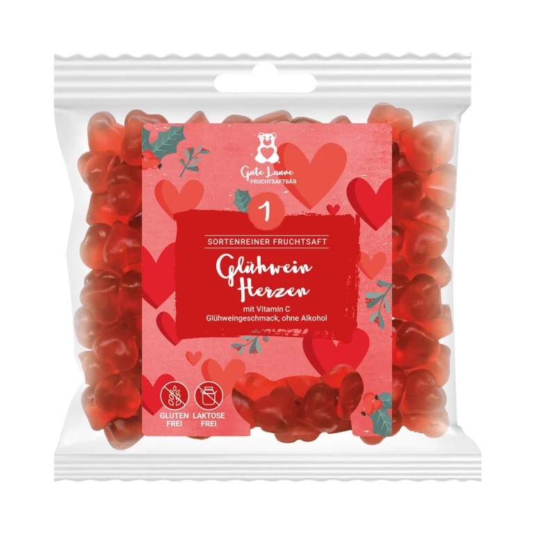 Fruchtgummi Glühwein Herzen