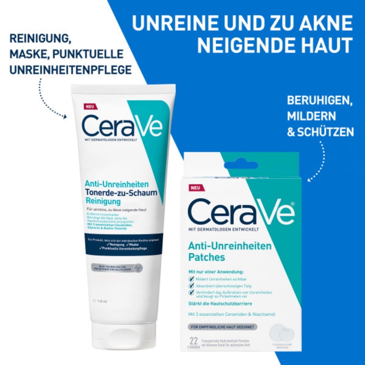 CeraVe Tonerde-zu-Schaum-Reinigung