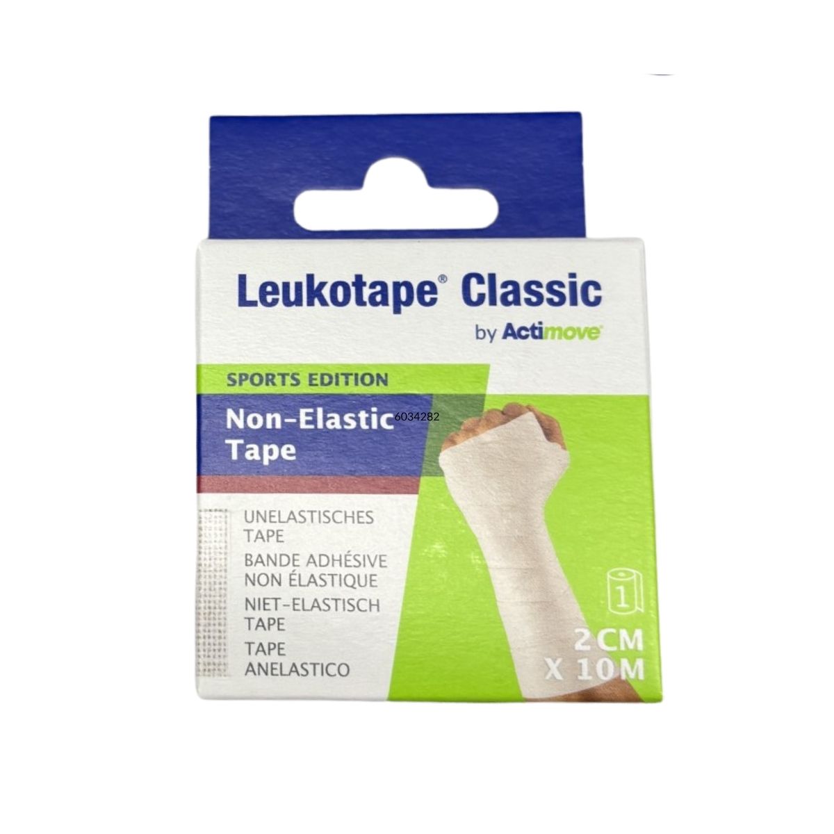 LEUKOTAPE classic by Actimove Sports Edition - starres Tape, weiß, 2 cm x 10 m