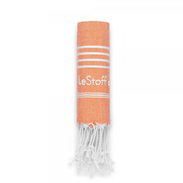 B44924FA-92D1-4F3F-81B0-2750E273490A_Picture-1-600x600 LeStoff BIO Hamamtuch LePetit 150 Orange 50x100 cm