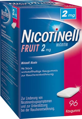 1319933 Nicotinell Fruit 2 mg - wirkstoffhaltige Kaugummis zur Raucherentwöhnung