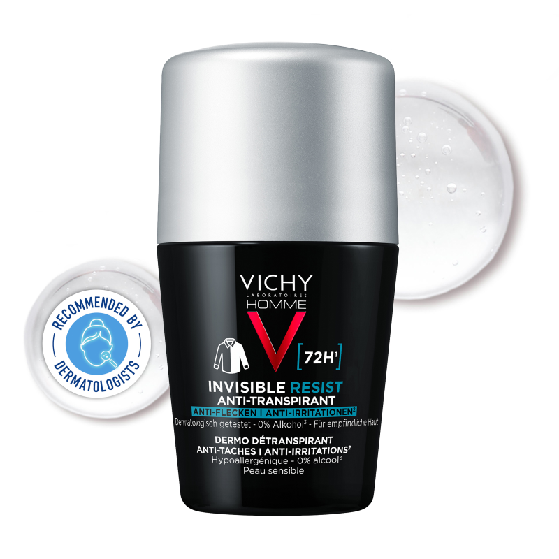 Vichy Homme Deo Roll-on 72h Anti-Flecken