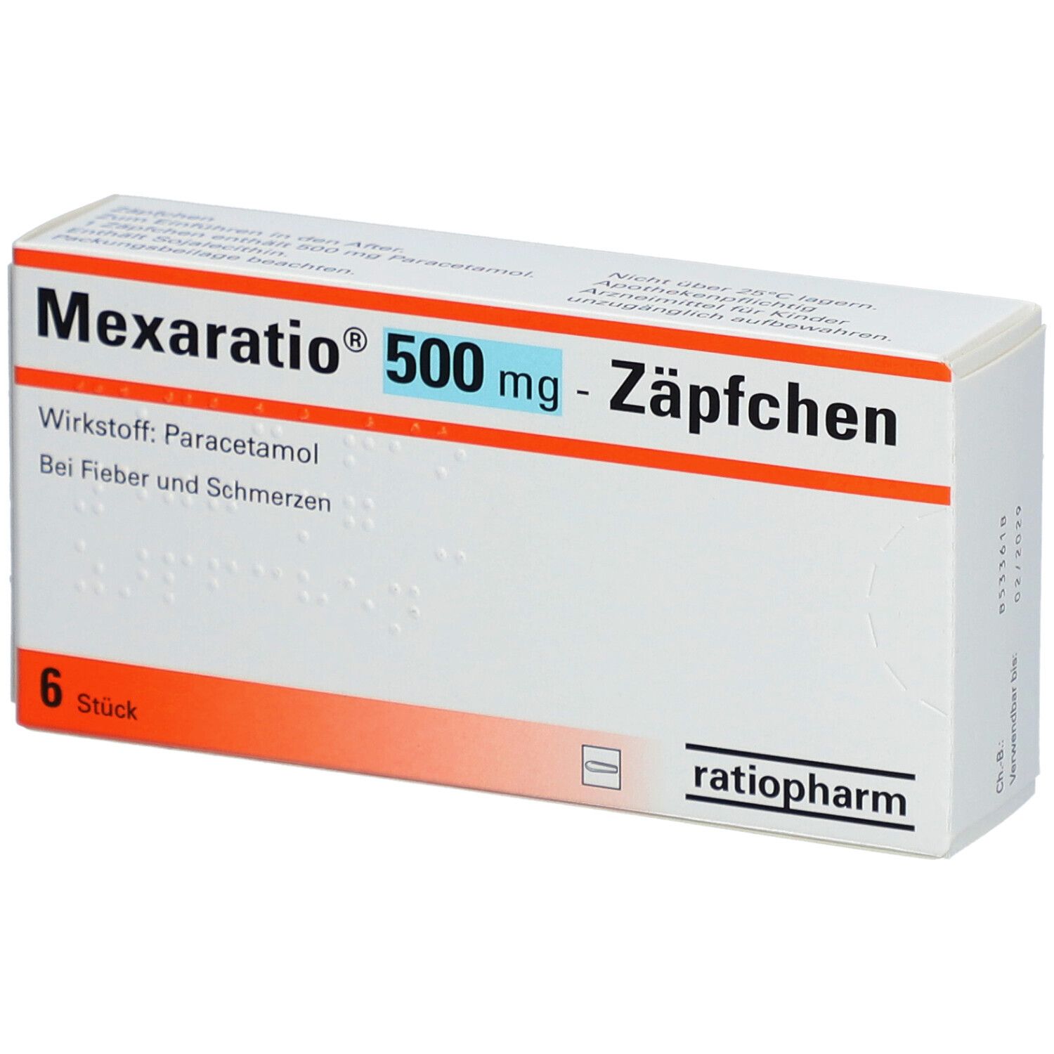 Mexaratio 500 mg  Zäpfchen Mexaratio 500 mg  Zäpfchen