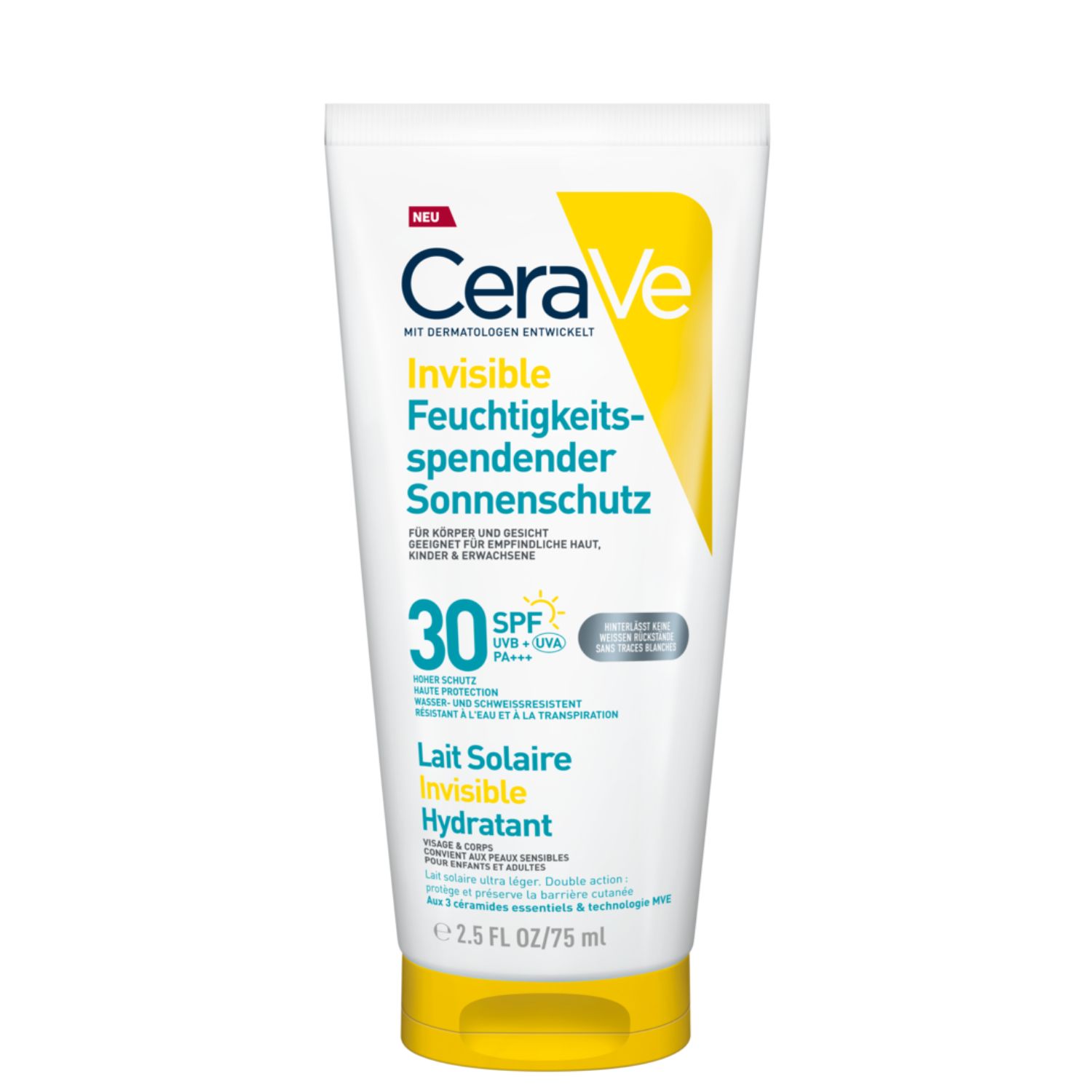 CeraVe Invisible Feuchtigkeitsspendende Sonnenschutz Körperlotion LSF30
