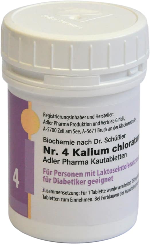 Schüssler Salz Nr. 4 Kalium Chloratum Kautabletten