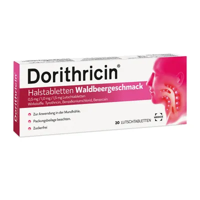 Dorithricin Halstabletten Waldbeergeschmack 0,5 mg / 1,0 mg / 1,5 mg Lutschtabletten Dorithricin Halstabletten Waldbeergeschmack 0,5 mg / 1,0 mg / 1,5 mg Lutschtabletten