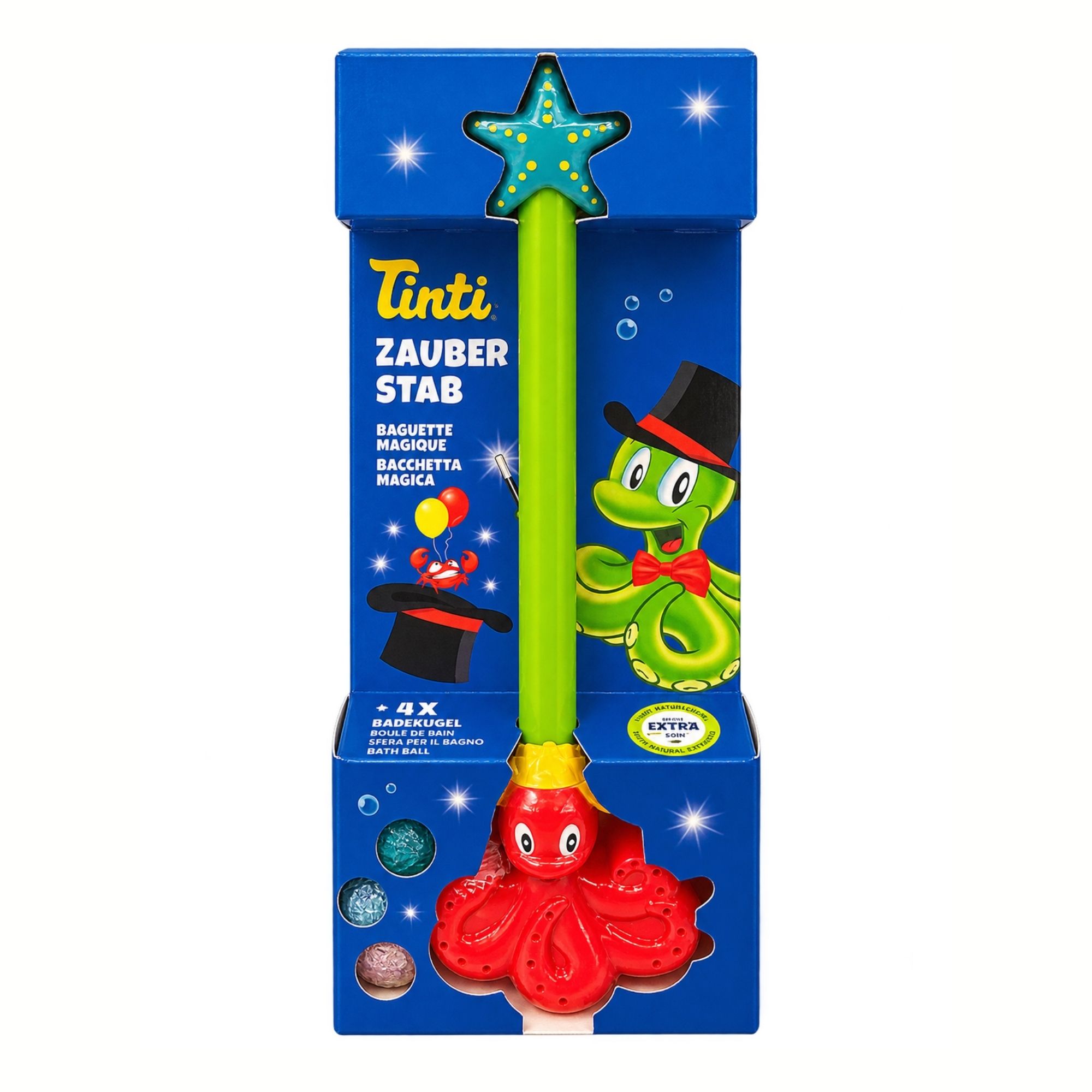 Tinti Zauberstab + 4 Badekugeln
