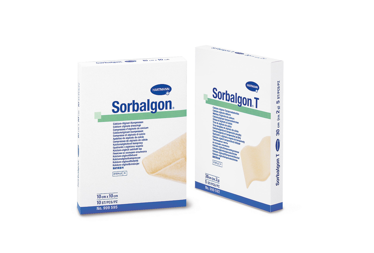 Hartmann Sorbalgon&reg; 10x10 cm, steril, einzeln eingesiegelt