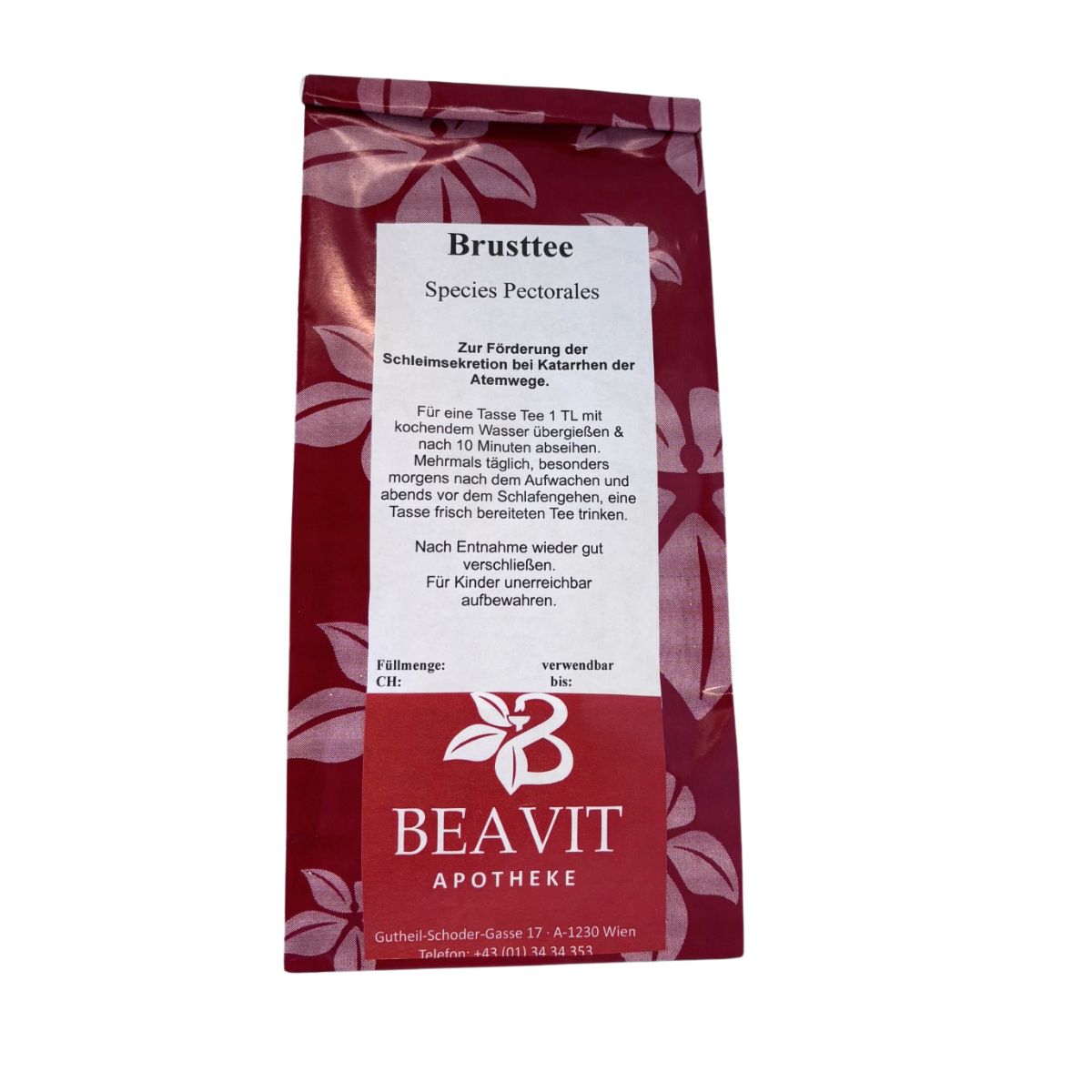 Beavit Apotheke Brust- und Hustentee 100g